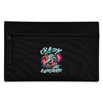 Crazy but Awesome Elefant Comic Stil - Federtasche - Schwarz - Vorne