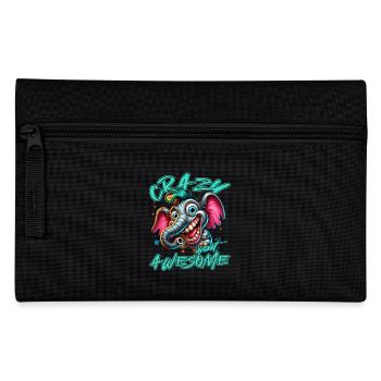 Crazy but Awesome Elefant Comic Stil - Federtasche - Schwarz - Vorne