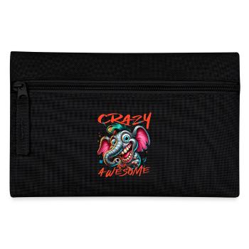 Crazy but Awesome Zebra Comic Stil - Federtasche - Schwarz - Vorne