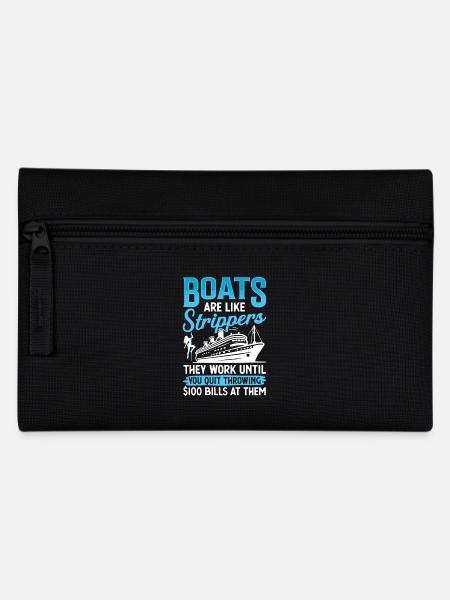Humorvolles Boote und Unterhaltung Design - Federtasche - Schwarz