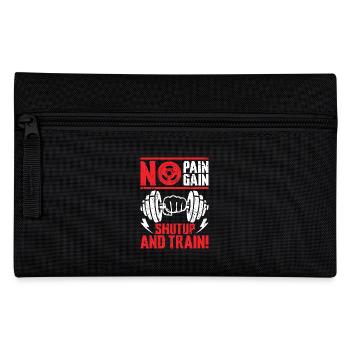 No Pain No Gain Shut Up and Train - Federtasche - Schwarz - Vorne