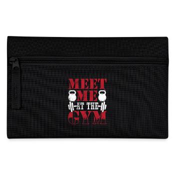 Triff mich im Gym Fitness Design - Federtasche - Schwarz - Vorne