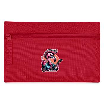 Flamingo Rock and Roll guitarist - Pencil Case - red - Front
