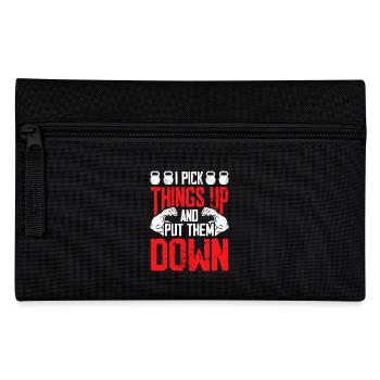I pick things up and put them down - Pencil Case - black - Front