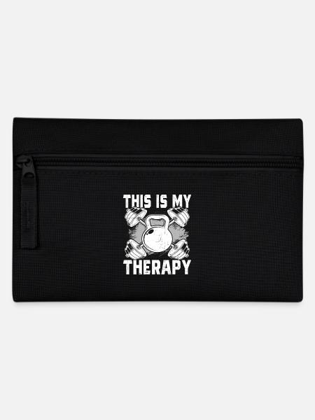 Le fitness est ma thérapie - Trousse - noir