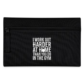 Hartes Training zuhause Fitness Motivation - Federtasche - Schwarz - Vorne