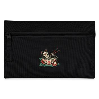 Ramen Noodles Kawaii Happy Cat - Pencil Case - black - Front