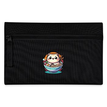 Kawaii Ramen Cat Japanische Nudeln Streetwear - Federtasche - Schwarz - Vorne