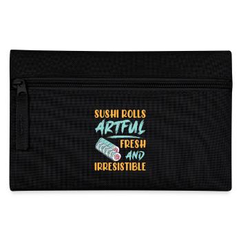 Sushi Japan Essen Sushi-Mahlzeit - Federtasche - Schwarz - Vorne