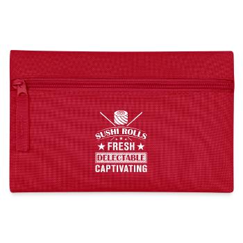 Sushi Japan Essen Sushi-Mahlzeit - Federtasche - Rot - Vorne
