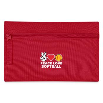 Softball Disant Softball Drôle eSoftball Cadeau - Trousse - rouge - Devant