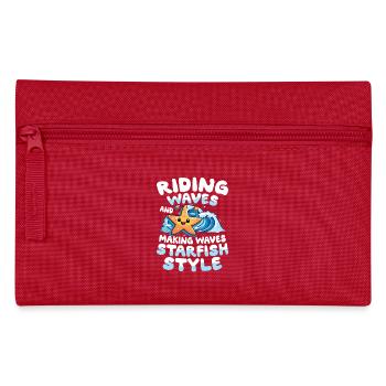 Riding Waves And Making Waves Starfish Style - Federtasche - Rot - Vorne
