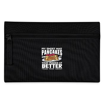 Pancake Lover Humorous Message - Pencil Case - black - Front
