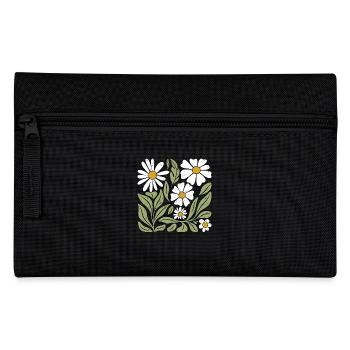 Gänseblümchen Blume Boho Blumen - Federtasche - Schwarz - Vorne