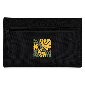 Abstrakte gelbe und grüne Blumenkunst - Federtasche - Schwarz - Vorne