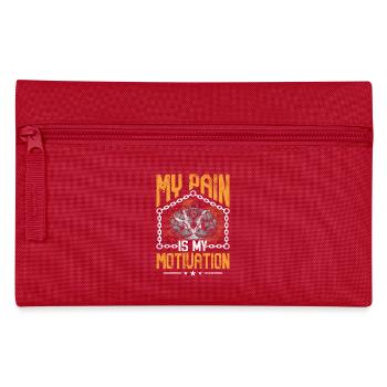 La douleur comme motivation Conception de fitness - Trousse - rouge - Devant