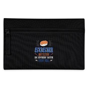 Sushi Japan Essen Sushi-Mahlzeit - Federtasche - Schwarz - Vorne
