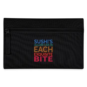 Sushi Japan Essen Sushi-Mahlzeit - Federtasche - Schwarz - Vorne