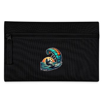 Kitesurfen Kitesurfer Kiteboard - Federtasche - Schwarz - Vorne