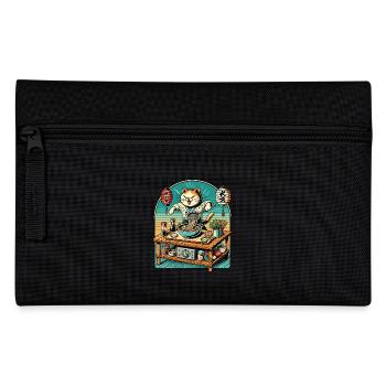 Ramen Nudeln Retro Katze Kawaii Chefkoch Japan - Federtasche - Schwarz - Vorne