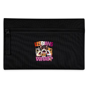 Les lesbiennes mangent quoi ? Fierté Fierté Drôle de chats LGBTQ - Trousse - noir - Devant