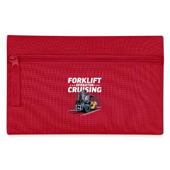 Gabelstaplerfahrer Lagerlogistik Stapler Humor - Federtasche - Rot - Vorne
