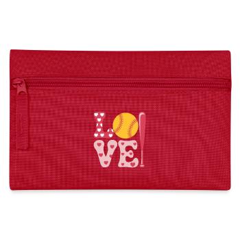 Softball Joueur de Softball Cadeau de Softball Mignon - Trousse - rouge - Devant