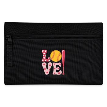 Softball Softball Player Cute Softball Gift - Pencil Case - black - Front