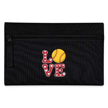 Softball Softball Player Cute Softball Gift - Pencil Case - black - Front