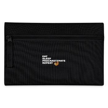 Eat Sleep Procrastinate Repeat – Lustiges Faultier - Federtasche - Schwarz - Vorne