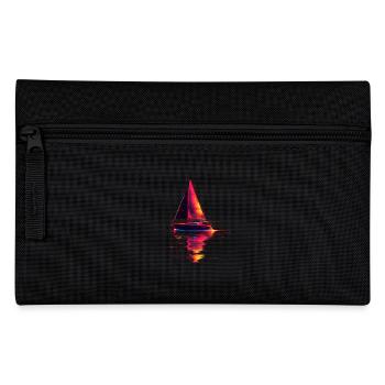 Segelschiff Retrowave - Federtasche - Schwarz - Vorne