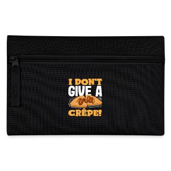 Pfannkuchen Lustige Sprüche 'I Don't Give A Crêpe' - Federtasche - Schwarz - Vorne