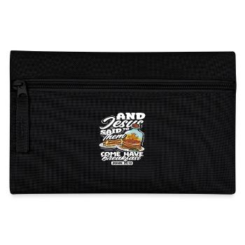 Come have breakfast with Jesus and pancakes - Pencil Case - black - Front