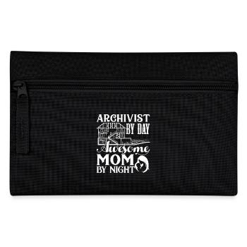 Archivist By Day Mom By Night - Pencil Case - black - Front