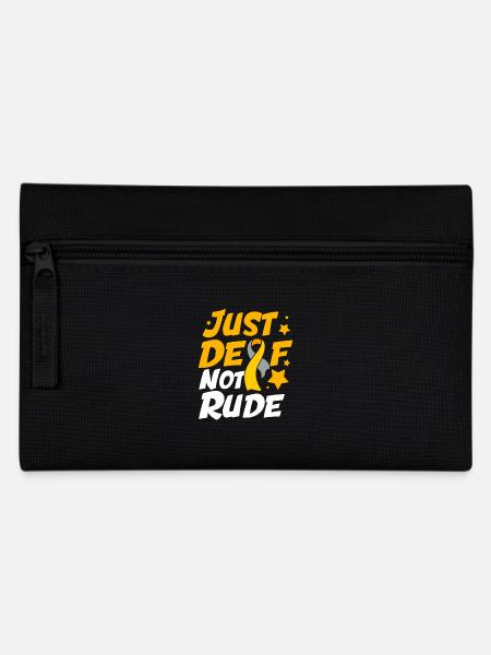 Deaf Deaf Deaf Sign Language - Pencil Case - black