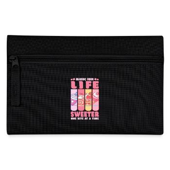 Cake Baker Making Life Sweeter Cupcake - Pencil Case - black - Front