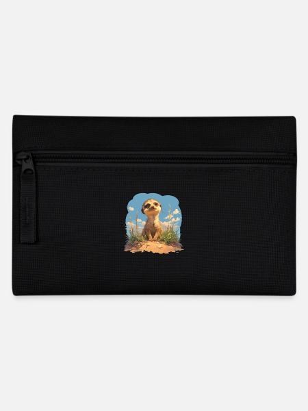 Meerkat Erdmännchen - Federtasche - Schwarz