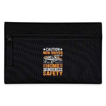Attention: new drivers, stay safely at home - Pencil Case - black - Front