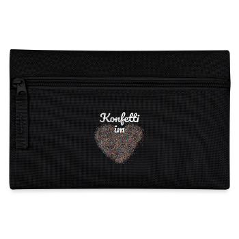 Konfetti im Herz - Federtasche - Schwarz - Vorne