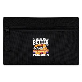 Life is better with pancakes - Pencil Case - black - Front