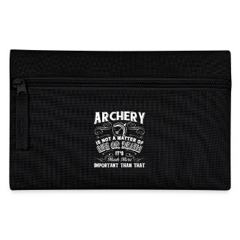 Archery It's Not A Matter Of Life Or Death - Pencil Case - black - Front