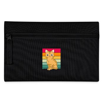 Tabby Cat - Pencil Case - black - Front