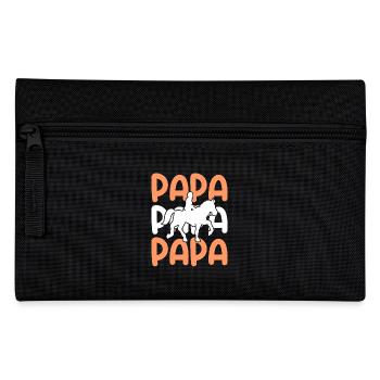 Riding Dad Father Horses - Pencil Case - black - Front