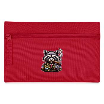 Waschbär Zigarre Soldat - Federtasche - Rot - Vorne