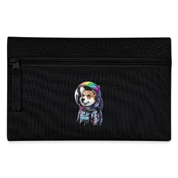 Astronaut Corgi Hund Abenteuer Spaß - Federtasche - Schwarz - Vorne