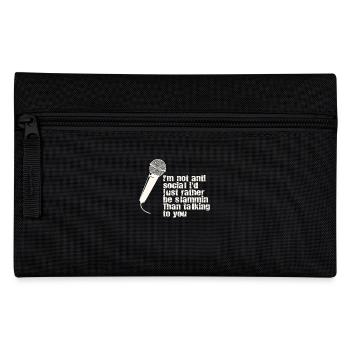 I'm Not Anti-Social Poetry Slam - Pencil Case - black - Front