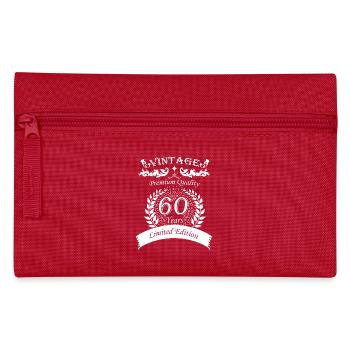 60th Birthday Vintage - Pencil Case - red - Front