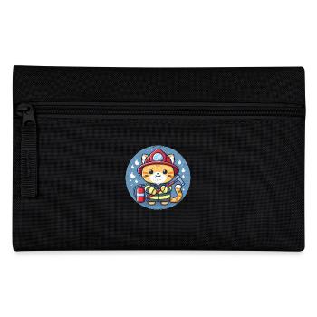 Firefighter Cat - Pencil Case - black - Front
