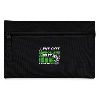 Fishing Solves All Problems - Pencil Case - black - Front