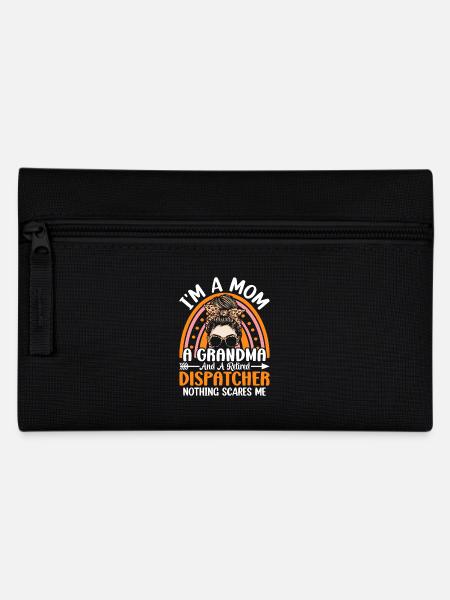 Mom Grandma and Retired Dispatcher - Pencil Case - black